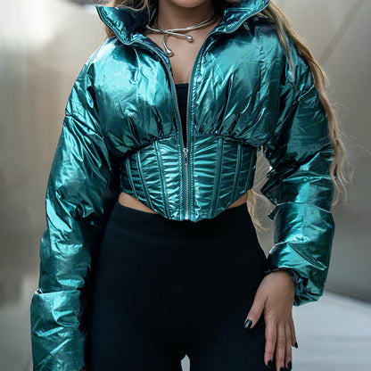 The Cosmic Shine Corset Puffer