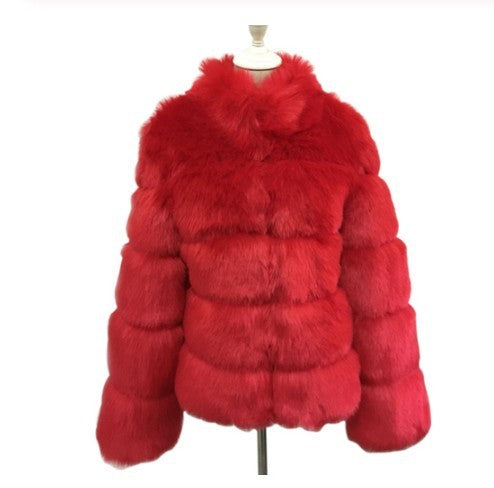 Fox Fur Sunset Splicing Coat