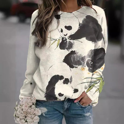 Cute Street Fashion Round-neck Shirt Top With Winter look (full sleeves)