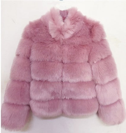 Fox Fur Sunset Splicing Coat