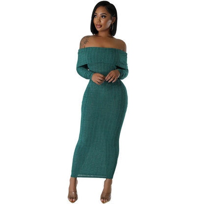 The Valencia Charm Off-Shoulder Dress