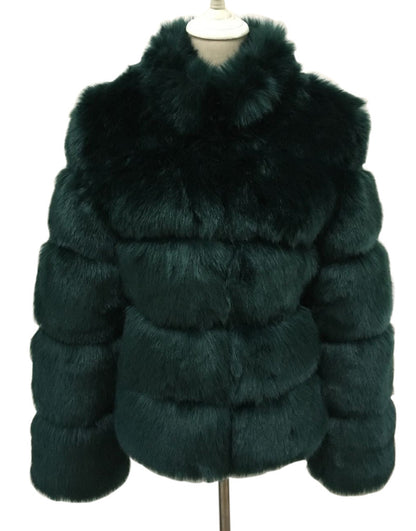 Fox Fur Sunset Splicing Coat